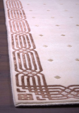 PAL-wool&silk-79x150_brown pattern/beige